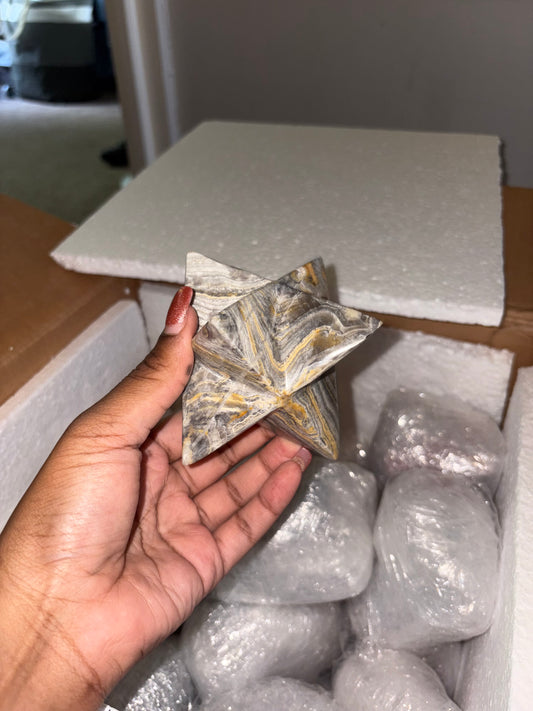 Banded Calcite | Aragonite Onyx Marble Merkaba